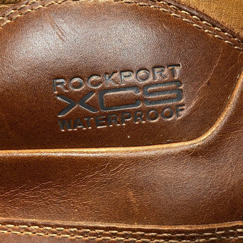 Rockport Mens Size 12 Boots Brown Leather Waterproof Hydro Shield Ankle EU 46.5 - Picture 11 of 12